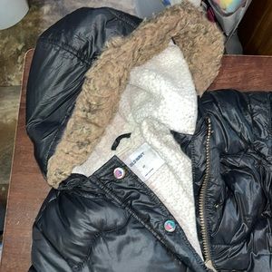 Black Hooded Wool Jacket